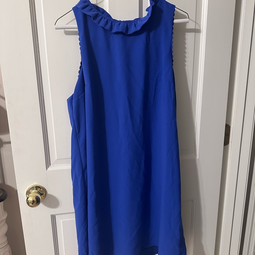 Sleeveless Blue Dress, Lilly Pulitzer, size L